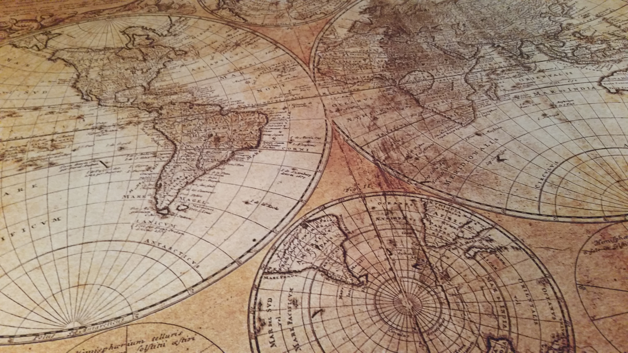 Antique Maps World History on a Map